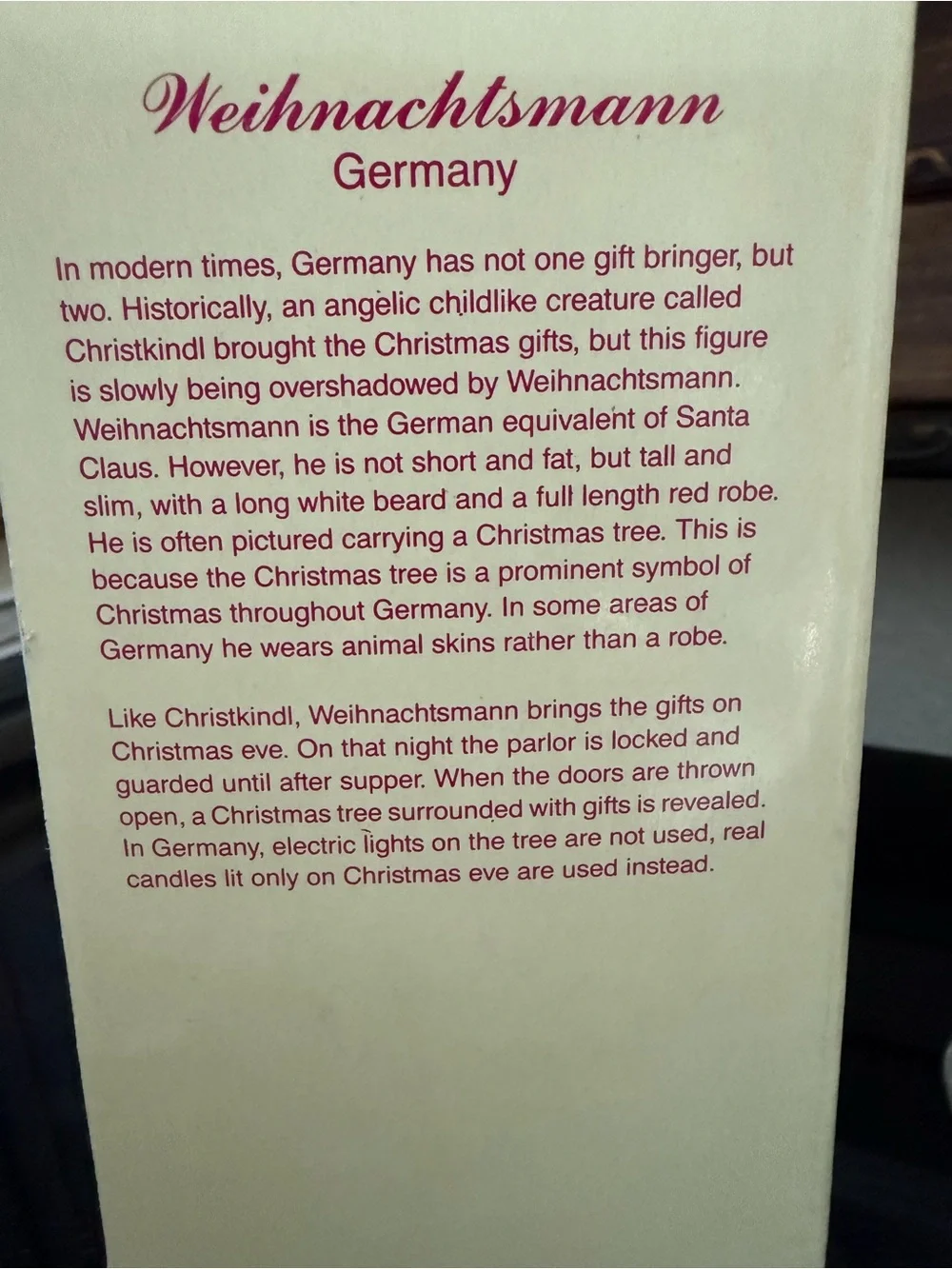 International Santa Collection Germany 🇩🇪 Figurine Christmas